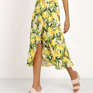 🍋 Show Me Your Mumu Flirt Skirt in Citrus print